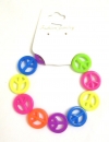 Bratara neon Peace