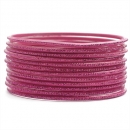 Bratara rigida cu sclipici FUCHSIA