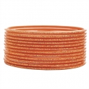 Bratara rigida cu sclipici ORANGE