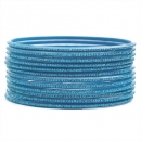 Bratara rigida cu sclipici TURQUOISE