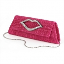 Poseta cu lant KISS fuchsia