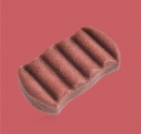 Burete pentru baie 6 valuri Konjac Red Clay (rosu) - ten uscat si sensibil