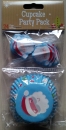 Forme pentru briose + stegulete SANTA - set de 24 bucati